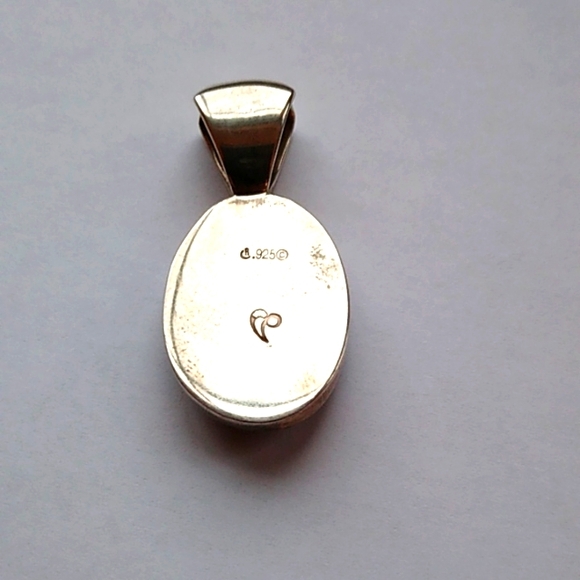 Carolyn Pollack Southwest Gemstone Pendant .925 Sterling Silver Turquoise Lapis - Picture 3 of 4